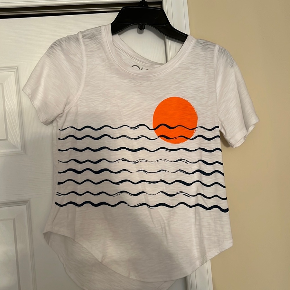 gauze jersey shirttail tee